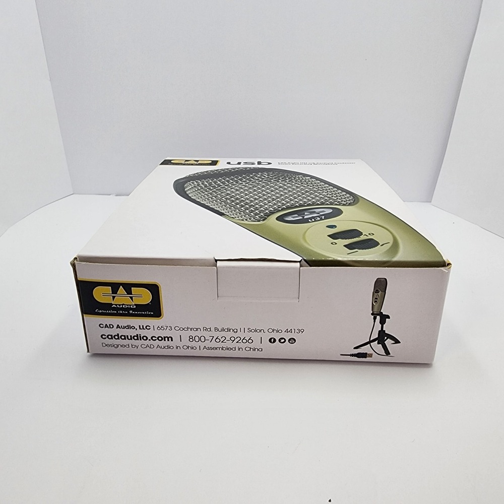 CAD U37 USB Condenser Microphone Champagne Studio Recording Mic w/ Stand - Picture 7 of 7
